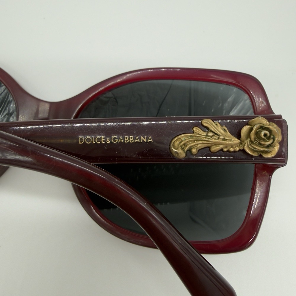 Dolce & Gabanna‎ Style DG 4168 Red Frame And Gold Rose Accent - Picture 3 of 8